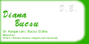 diana bucsu business card